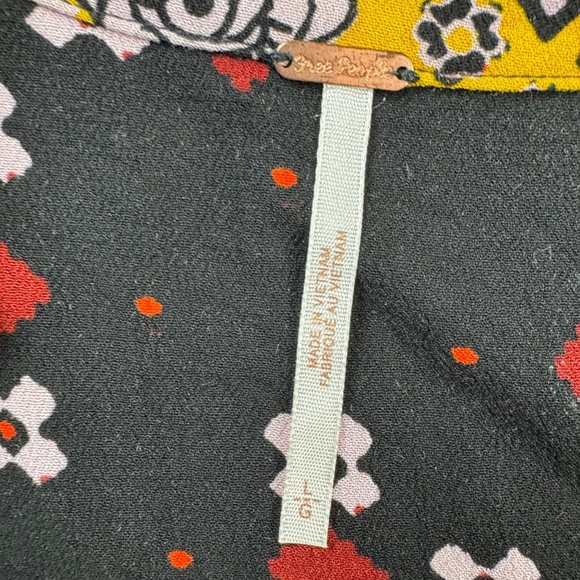 Free People Charlotte Sleeveless Printed Long Top Fall Colors Women's Large Boho - Picture 4 of 11